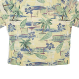 PIERRE CARDIN Mens Hawaiian Shirt Green Floral XL
