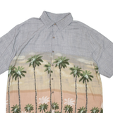 BATIK BAY Mens Hawaiian Shirt Grey Floral XL