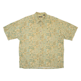 PIERRE CARDIN Mens Shirt Yellow Geometric 2XL