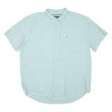 TOMMY HILFIGER Mens Shirt Blue Striped XL