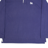 CREW CLOTHING Mens Polo Shirt Blue Long Sleeve M