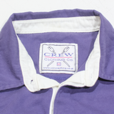 CREW CLOTHING Mens Polo Shirt Blue Long Sleeve M