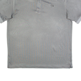 DUNLOP Mens Polo Shirt Grey Striped L