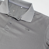 DUNLOP Mens Polo Shirt Grey Striped L