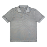 DUNLOP Mens Polo Shirt Grey Striped L