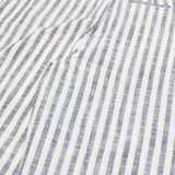 BCBGMAXAZRIA Striped Womens Trousers White Relaxed Wide-Leg W34 L27