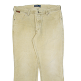 POLO RALPH LAUREN Mens Corduroy Trousers Cream Regular Straight W36 L27