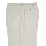 FAT FACE 3/4 Length Womens Trousers Beige Regular Tapered Linen W34 L25