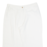 PHASE EIGHT PATSY SEDDON 3/4 Length Womens Trousers White Straight Linen W32 L21