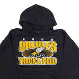 CHAMPION Avon Orioles Track & Field Mens Black Hoodie USA M
