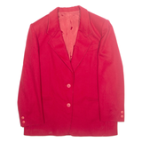 PIZZICO Womens Blazer Jacket Red Wool L