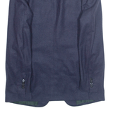 EMIL MULLER Mens Blazer Jacket Blue Wool L