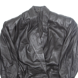 Mens Jacket Black Faux Leather S