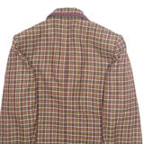 WEINBERG Womens Blazer Jacket Brown Wool Plaid M