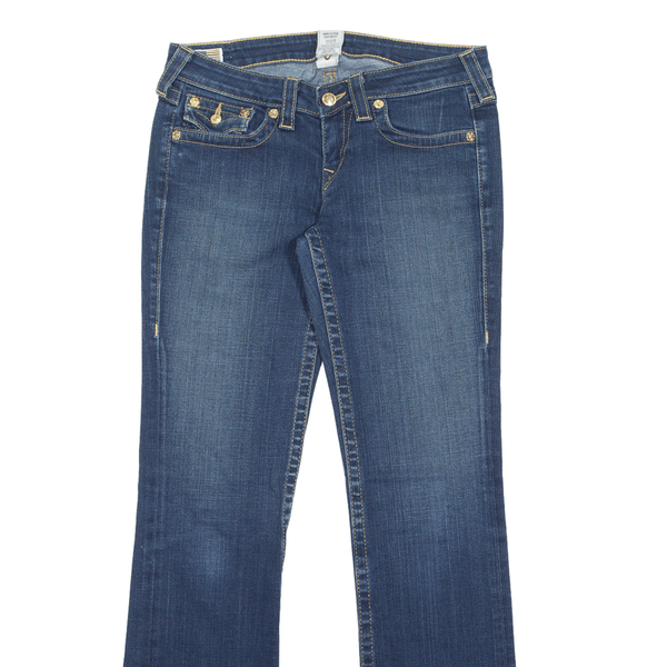 TRUE RELIGION Y2K Billy Jeans Blue Denim Slim Straight Stone Wash Womens W32 L32