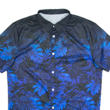 Mens Hawaiian Shirt Blue Floral M