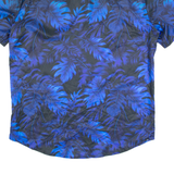 Mens Hawaiian Shirt Blue Floral M