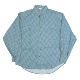 HORIZONTE Mens Shirt Blue Spotted Long Sleeve XL