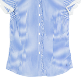 TOMMY HILFIGER Womens Shirt Blue Gingham S