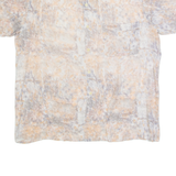 CASUAL LAND Mens Shirt Grey Crazy Pattern L