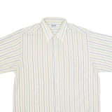 TORERO Mens Shirt Yellow Striped M