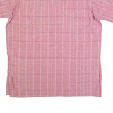 Mens Shirt Maroon Check L