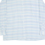 LOBBY Mens Shirt Blue Check Long Sleeve L