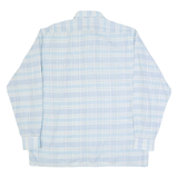 LOBBY Mens Shirt Blue Check Long Sleeve L