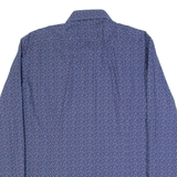 CALVIN KLEIN Slim Fit Mens Shirt Blue Spotted Long Sleeve XL