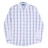 TOMMY HILFIGER Slim Fit Mens Shirt Blue Check Long Sleeve L