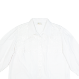 YOUR SIXTH SENSE Womens Plain Shirt White Long Sleeve L