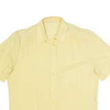 Womens Plain Shirt Yellow 90s M