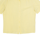 Womens Plain Shirt Yellow 90s M