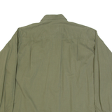 BARBADOS Mens Plain Shirt Green Long Sleeve XL