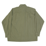 BARBADOS Mens Plain Shirt Green Long Sleeve XL