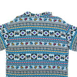 Mens Shirt Blue Fair Isle M