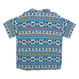 Mens Shirt Blue Fair Isle M