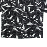 Mens Shirt Black Crazy Pattern 2XL