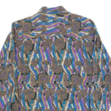 Mens Shirt Brown Crazy Pattern Long Sleeve M