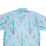 Mens Shirt Blue Crazy Pattern XL