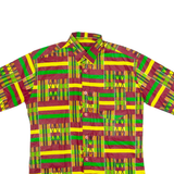 Mens Shirt Maroon Crazy Pattern M