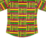 Mens Shirt Maroon Crazy Pattern M