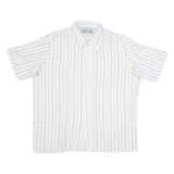 BRUNO BERONI Mens Shirt Cream Striped XL