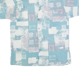 ENGBERS Mens Shirt Blue Crazy Pattern L