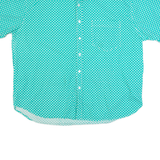 Mens Shirt Green 90s Spotted XL