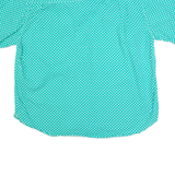 Mens Shirt Green 90s Spotted XL