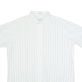 RESISTO Mens Shirt White Striped L