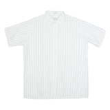 RESISTO Mens Shirt White Striped L