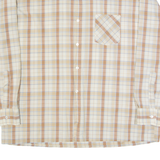 FRAPPANT Mens Shirt Brown 90s Check Long Sleeve XL