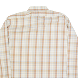 FRAPPANT Mens Shirt Brown 90s Check Long Sleeve XL